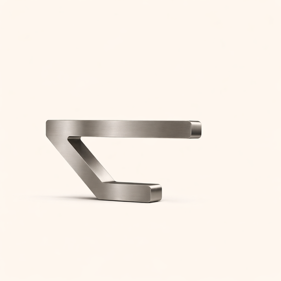 Silver Finish Handcrafted Oak Wooden Geometric Lamp