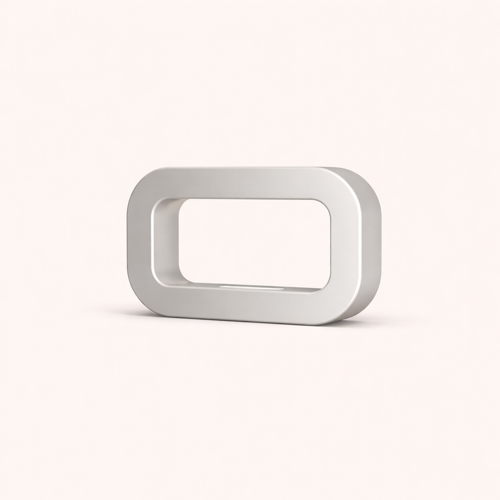 Silver Finish Handcrafted Oak Rotatable Rectangular Wooden Lamp