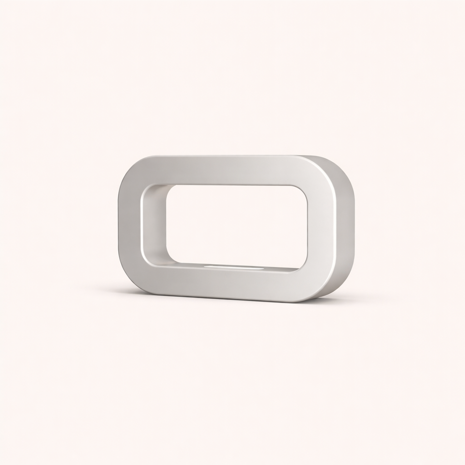 Silver Finish Handcrafted Oak Rotatable Rectangular Wooden Lamp