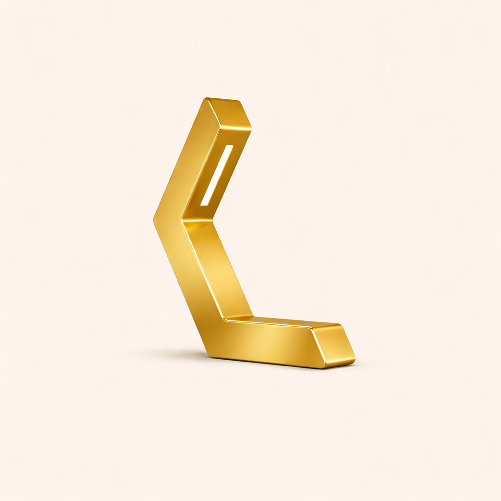 Gold Finish Handcrafted Oak Geometric LED Lamp