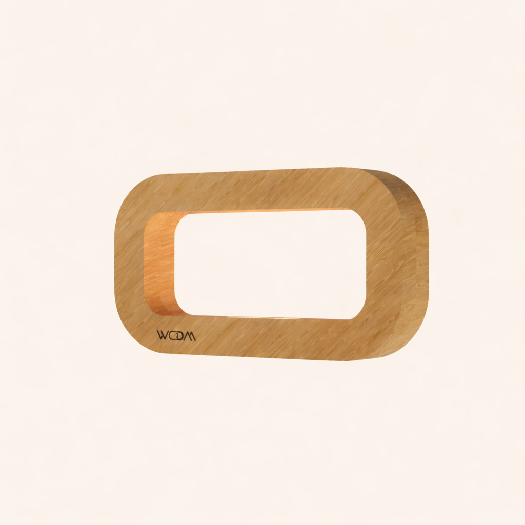 Handcrafted Oak Rotatable Rectangular Wooden LED Lamp