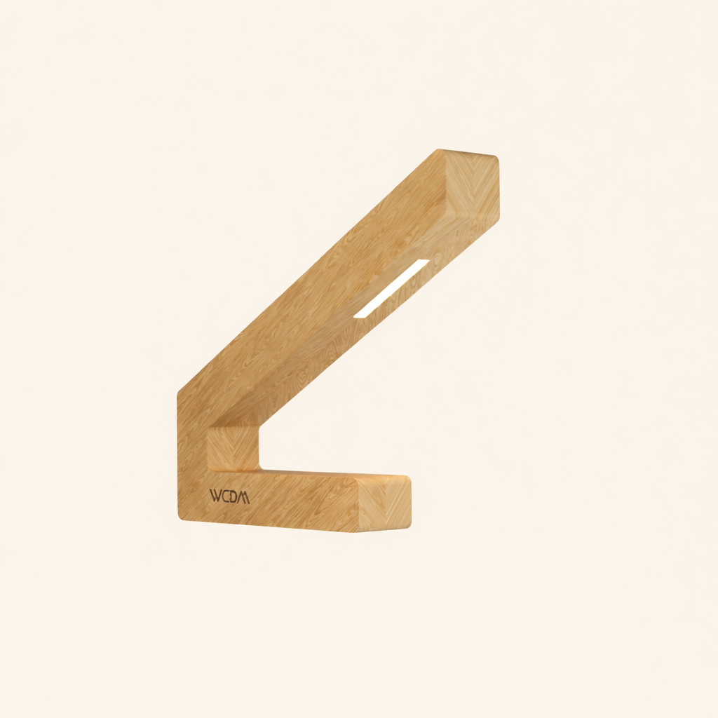 Handcrafted Modern Design Oak Lamp