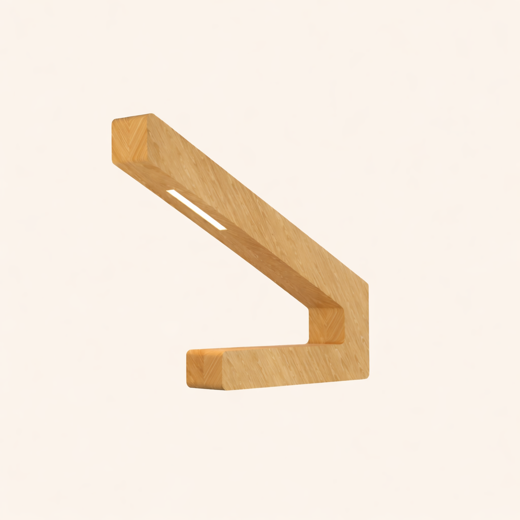 Handcrafted Modern Design Oak Lamp