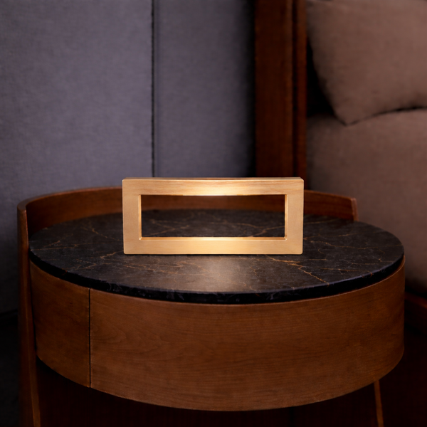 Handcrafted Oak Rotatable Rectangular Wooden LED Lamp