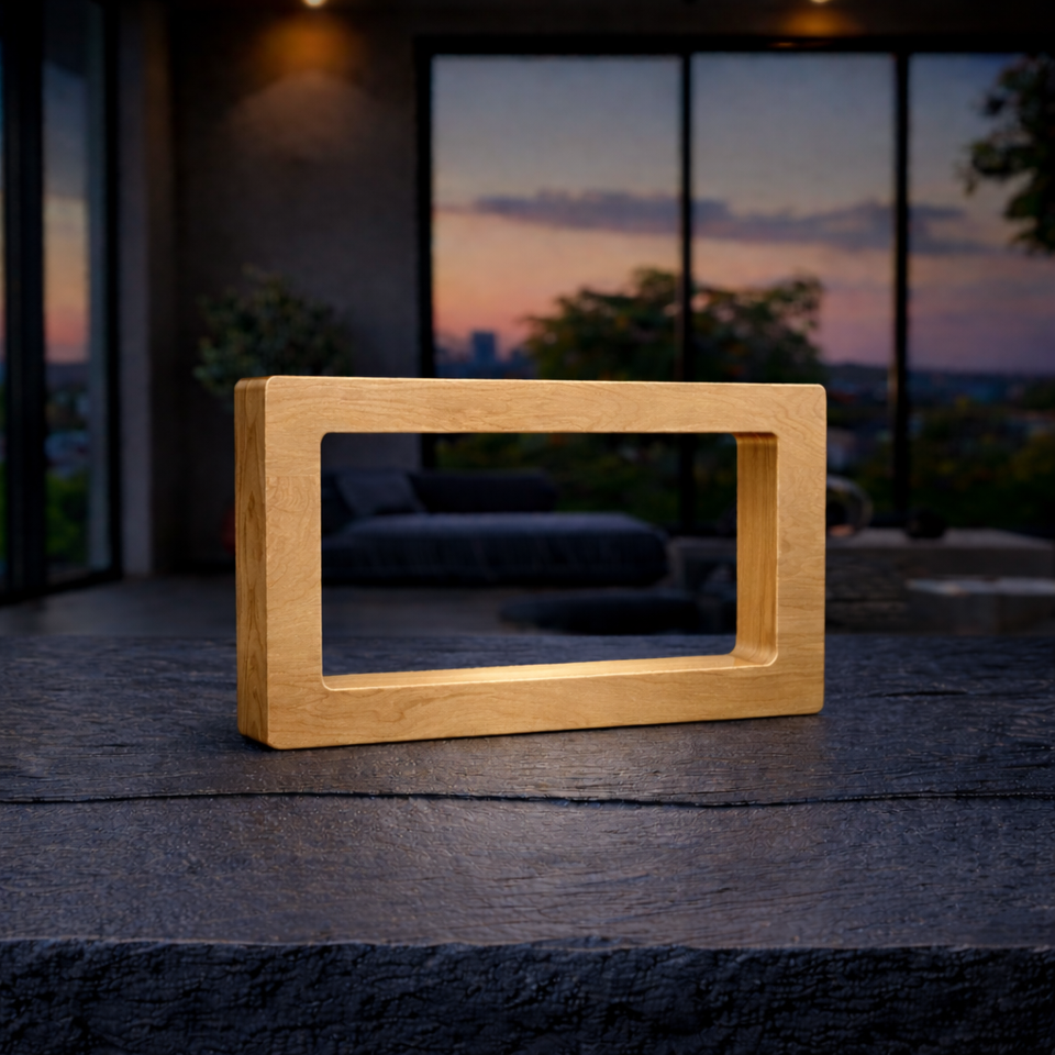 Handcrafted Oak Rotatable Rectangular Wooden LED Lamp