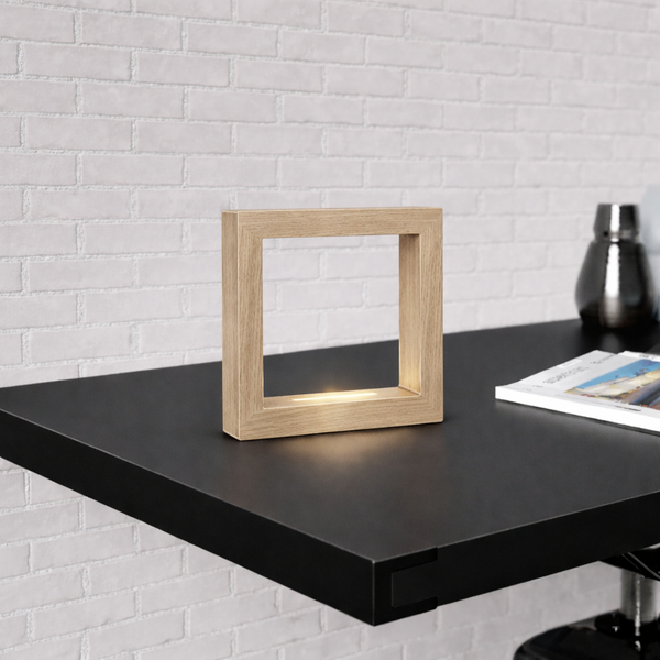 Handcrafted Oak Rotatable  Square Wooden LED Desk Lamp