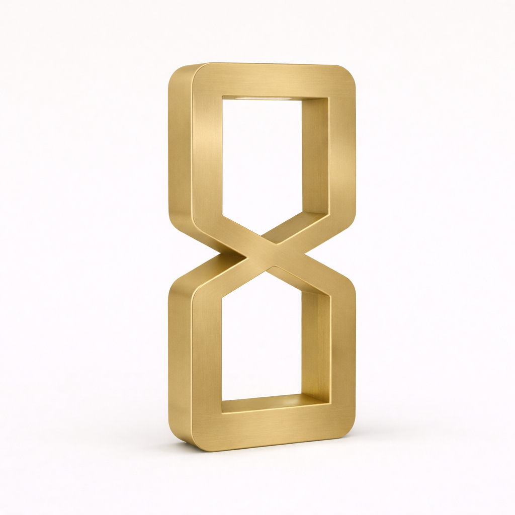 Gold Finish Oak Wooden Rotatable Hourglass Shaped Lamp