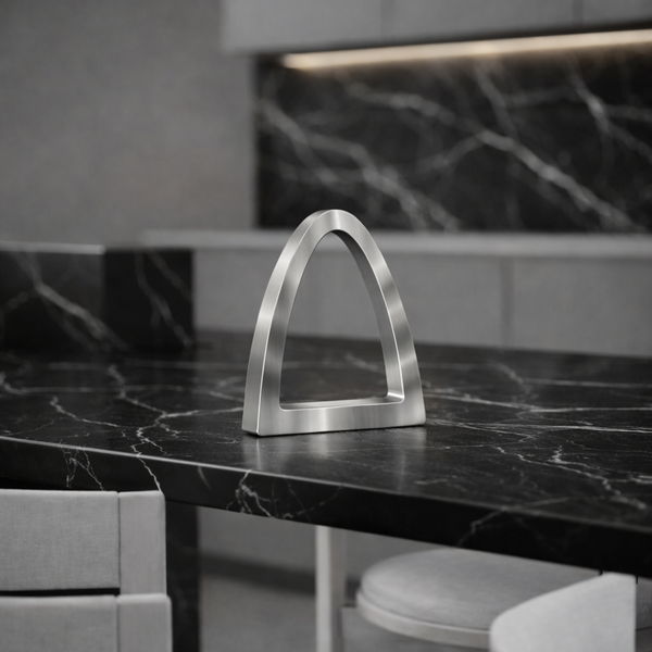 Silver Finish Handcrafted Oak Arch Curved Wooden Desk Lamp