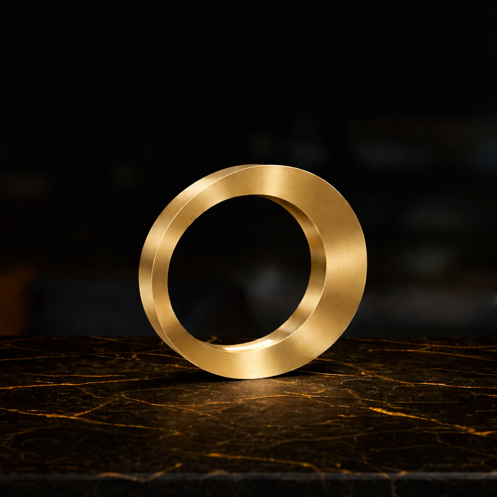 Gold Finish Wooden Handcrafted Oval Rotatable Lamp