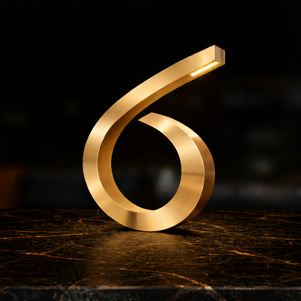 Gold Finish Handcrafted Oak Spiral-Shaped Wooden Desk Lamp