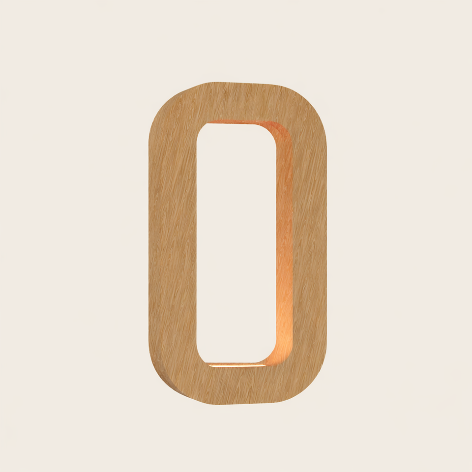 Contemporary Oak Rotatable Oval Lamp – Handcrafted Wooden LED Light