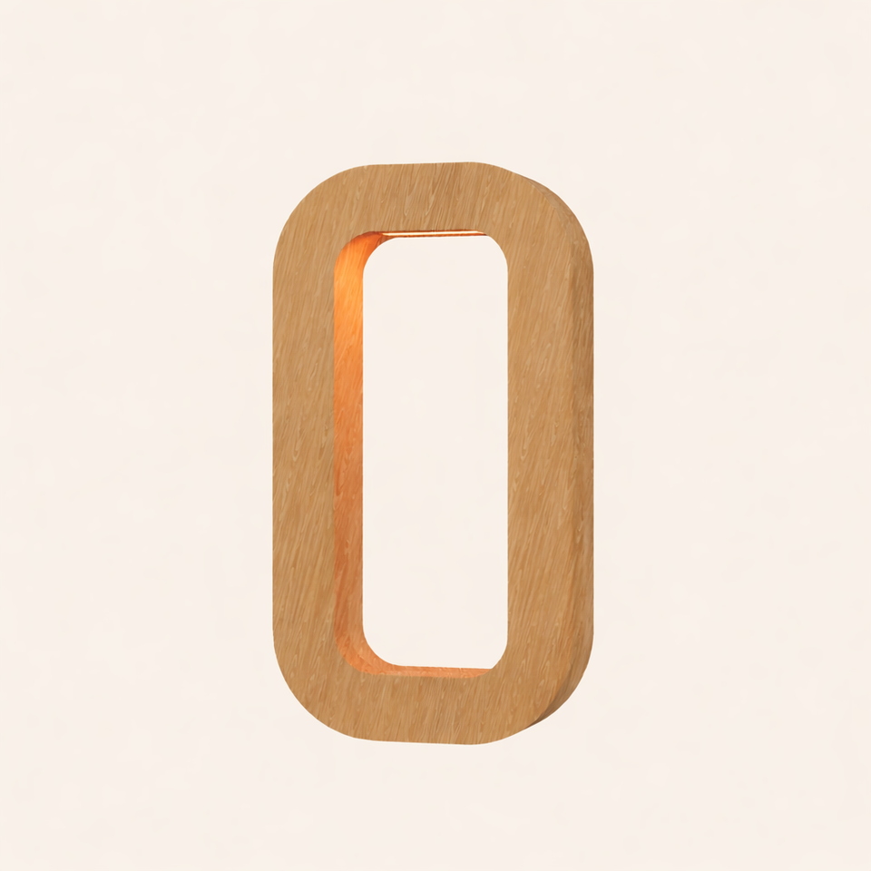 Contemporary Oak Rotatable Oval Lamp – Handcrafted Wooden LED Light