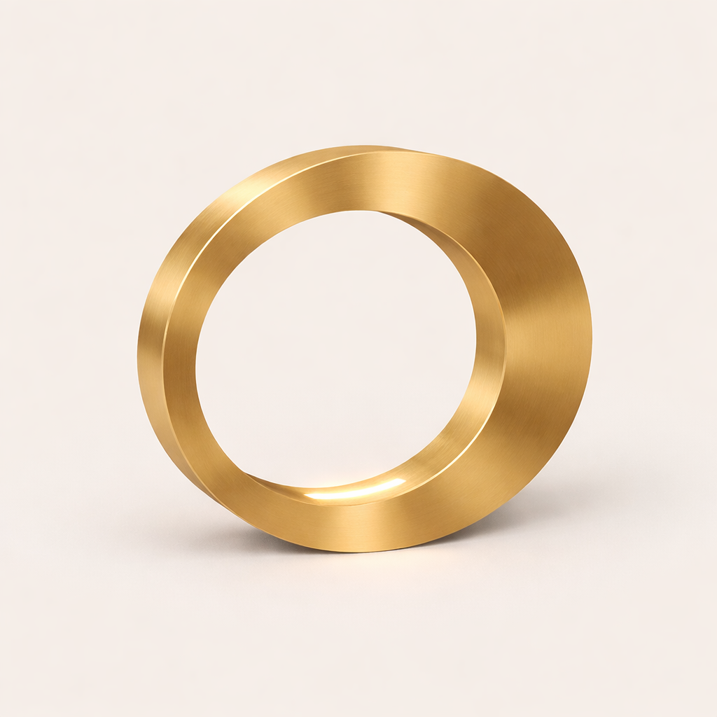 Gold Finish Wooden Handcrafted Oval Rotatable Lamp