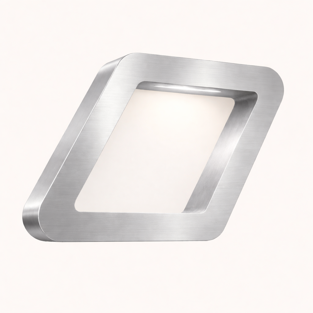 Silver Finish Handcrafted Oak Rotatable Square Wooden Lamp