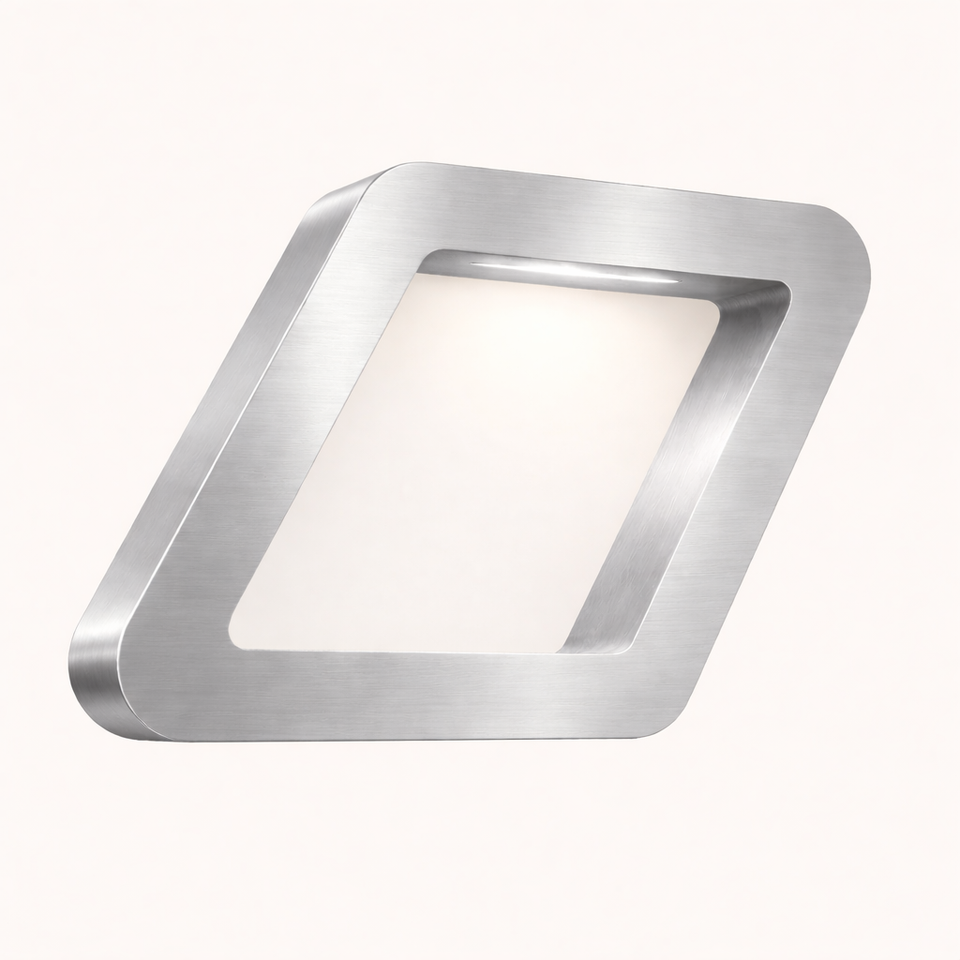 Silver Finish Handcrafted Oak Rotatable Square Wooden Lamp