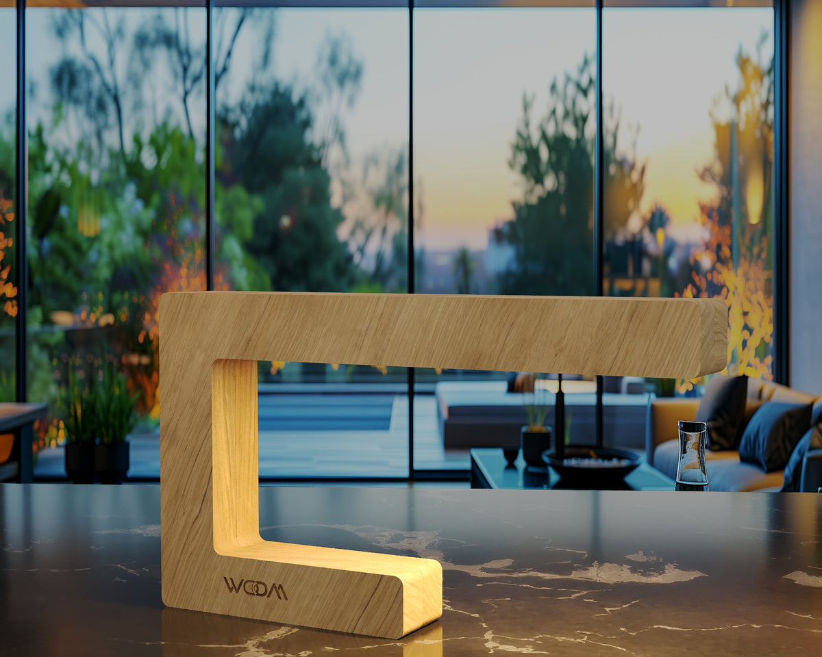 Handcrafted Oak Lamp - 10