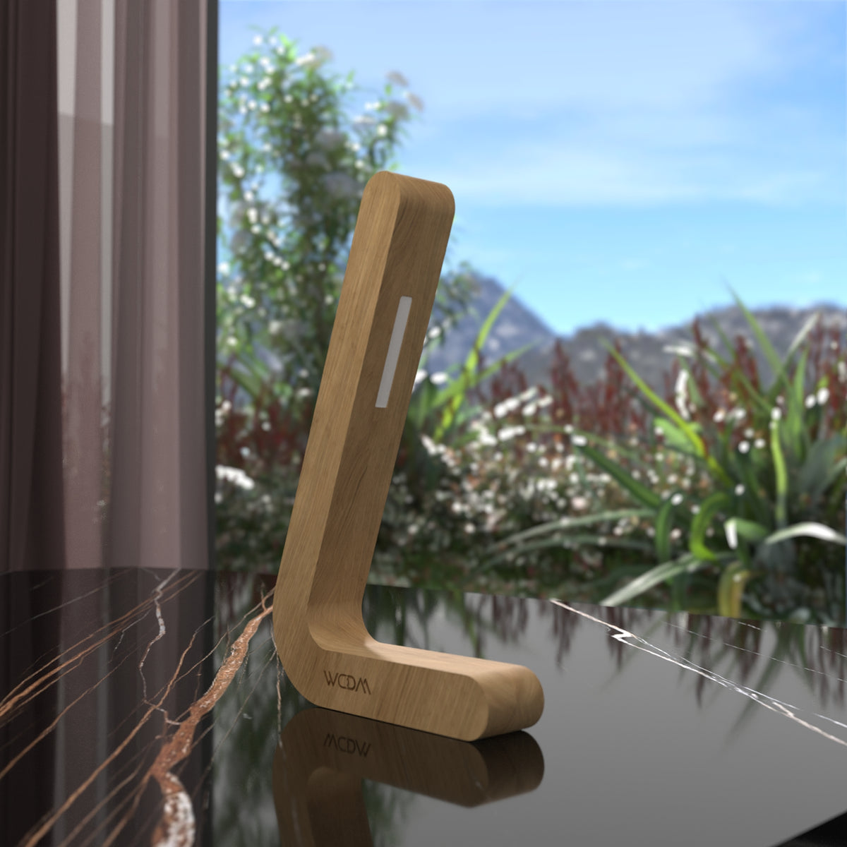 Handcrafted Oak Lamp - 01