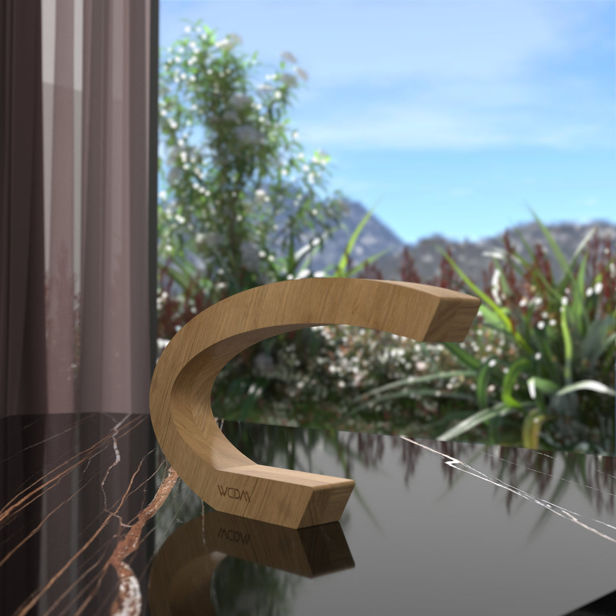 Handcrafted Oak Lamp - 03
