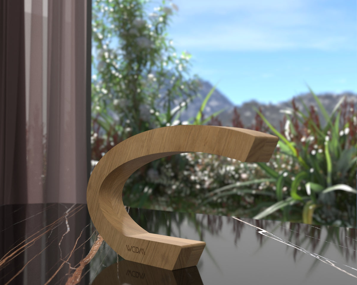 Handcrafted Oak Lamp - 03