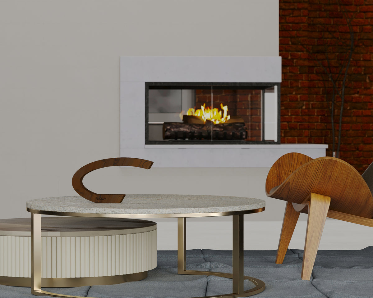 Handcrafted Walnut Lamp - 03