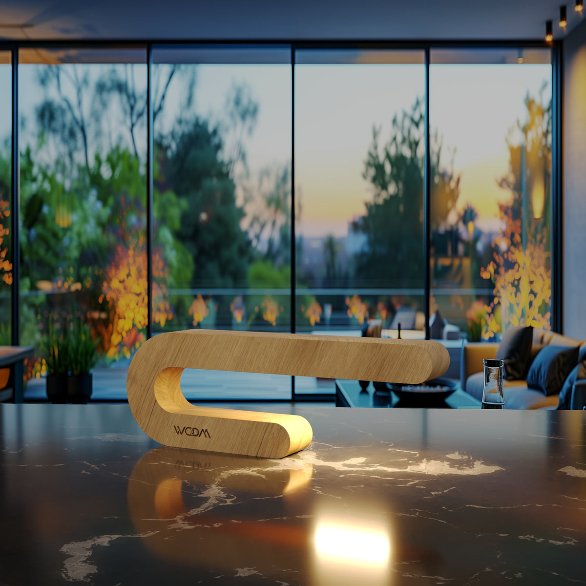 Handcrafted Oak Lamp - 05
