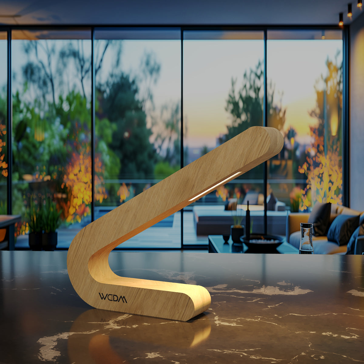Handcrafted Oak Lamp - 07