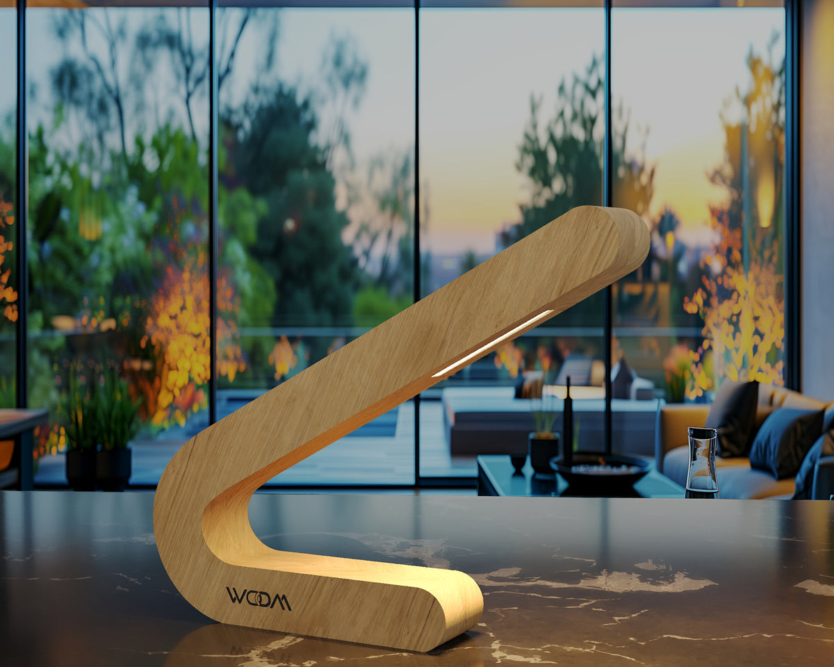 Handcrafted Oak Lamp - 07