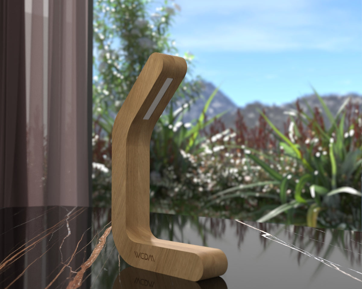 Handcrafted Oak Lamp - 09