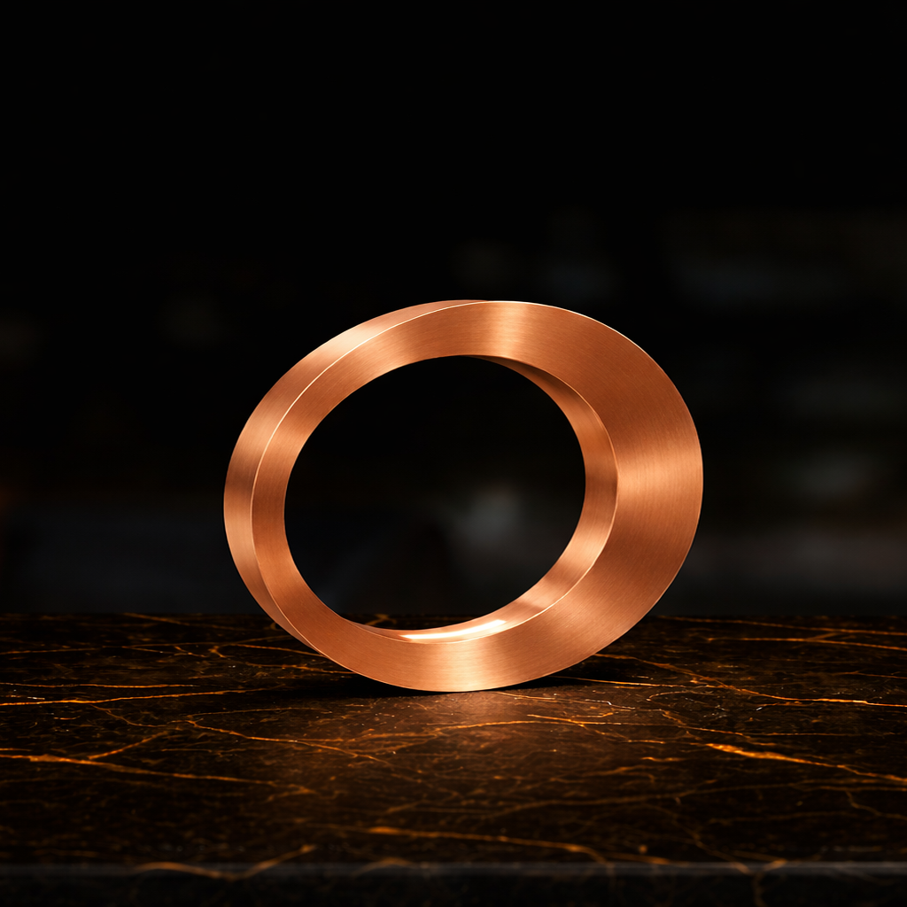 Copper Finish Wooden Handcrafted Oval Rotatable Lamp